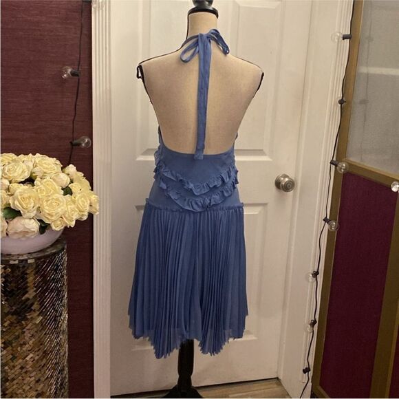 Patrizia Pepe Elegant Blue Halter Dress, S - Picture 6 of 11